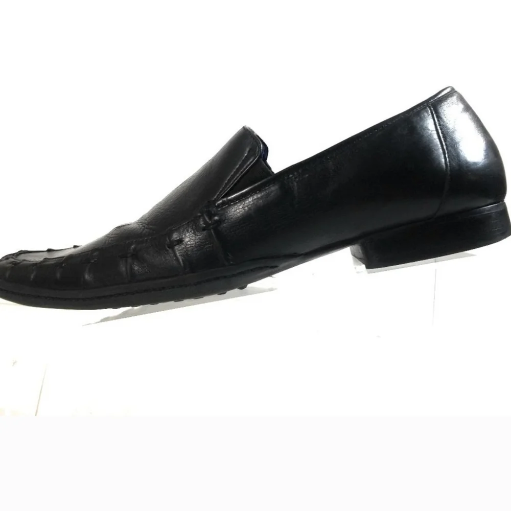 Robert Wayne Classic Black Slip-On Loafers
